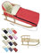 Kombi-Angebot Holz-Schlitten mit Rückenlehne & Zugseil + universaler Winterfußsack (108cm), auch geeignet für Babyschale, Kinderwagen, Buggy, aus Wolle Uni (rot)
