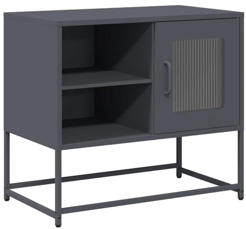 vidaXL Mobile TV Antracite 68x39x60,5 cm in Acciaio