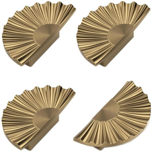 SYZOW 4 Stück Möbelgriffe Antik Messing Schrankgriffe Küchengriffe 32mm Lochabstand Schubladen Vintage Griffe Schubladengriffe Griffe ﻿ Champagne Bronze
