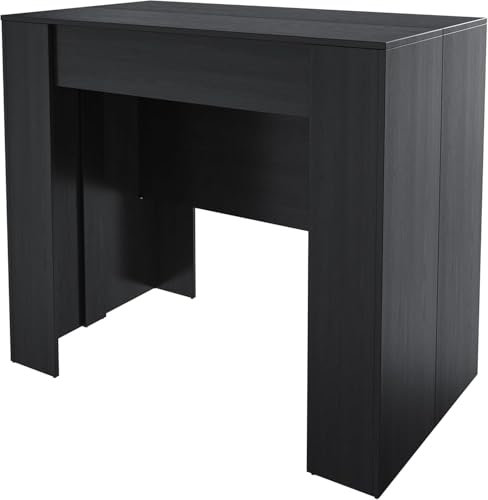 Bricozone Consolle Allungabile Estensibile Fino A 3 Metri Tavolo 14 Posti Salvaspazio Design Moderno Ed Elegante per Casa E Ufficio Soggiorno Ingresso 78 x 51 x 90 cm (Nero)