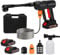 Nettoyeur Haute Pression Buse 5 en 1, 30 Bar Nettoyeur Haute Pression sans Fil, Nettoyeur Haute Pression Batterie avec Tuyau, Pot en Mousse, Adapté pour Nettoyer Les Voitures, Sols (Deux Batteries)