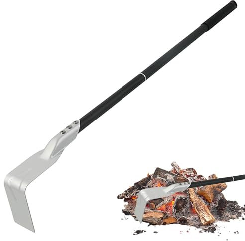 ETUCYNG Râteau à Pizza 67 x 8 x 4,5 cm - Râteau à Cendres en d'aluminium pour Barbecue - avec poignée étendue - Résiste aux températures élevées - pour Fours à Pizza, cheminées, barbecues et