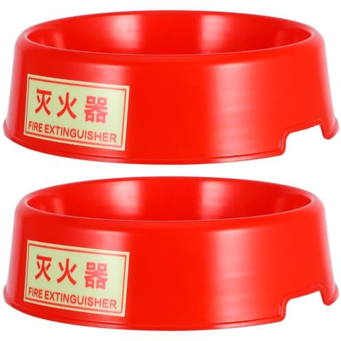 KONTONTY 2 Pezzi Stand per estintore montaggio porta estintore base dell'estintore supporto da pavimento per estintore base di supporto estintore plastica rosso