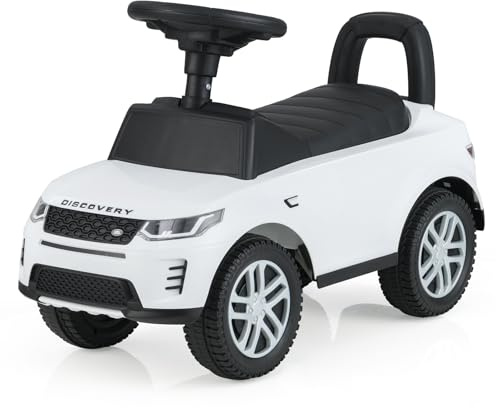 COSTWAY Rutschauto ab 1 Jahr, Rutschfahrzeug mit Stauraum unter Sitz, Rutscher Kinderauto mit Hupe & Motorsound, Schiebauto Spielzeugauto für Jungen und Mädchen (Weiß)