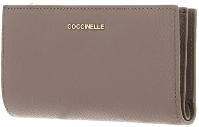 Coccinelle Leder Geldbörse Metallic Soft Wallet Warm Taupe