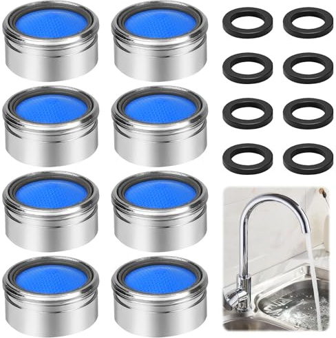 8 Stück Strahlregler M22, Perlatoren für Wasserhähne Perlator M22 | Wasserhahn Sieb, Wasserhahn Ersatzteile Filter Aufsatz für Bad, Küche Wasserhahns