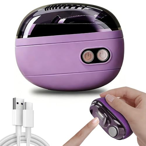Nail Clippers, Electric Nail Clippers, 3 in 1 Electric Nail Trimmer with LED Light, 2 Speed Smart Baby Nail Grinder with Display, Safety Silent Electric Toenail Clippers for Baby Kids Adults Seniors