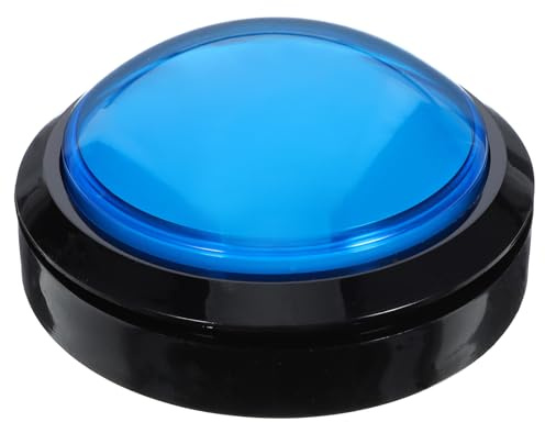 VICASKY Répondeur Électronique à Gros Boutons Lumineux Bleus, Buzzer de Réponse sans Pile avec LED Couleur Aléatoire, Sensoriel Interactif pour Jeux et Concours,