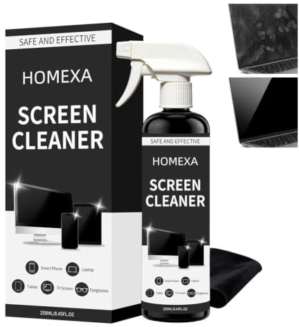 Screen Cleaner Spray, TV Screen Cleaner For Smart TV, LCD, LED, OLED, Large Cleaning Bottle with ScreenCleaner For C Cloth,