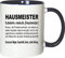 Mister Merchandise Kaffeebecher Tasse Hausmeister Definition Geschenk Gag Job Beruf Arbeit Witzig Spruch Teetasse Becher Weiß-Blau