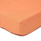 HOMESCAPES Leinen Spannbettlaken 180x200 cm orange, Halbleinen Bettlaken mit Gummizug aus 60% Leinen und 40% Baumwolle