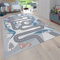 Paco Home Teppich Kinderzimmer Kinderteppich Spielteppich Junge Mädchen Tiere Straßen Muster rutschfest Creme Blau Grau, Grösse:140x200 cm