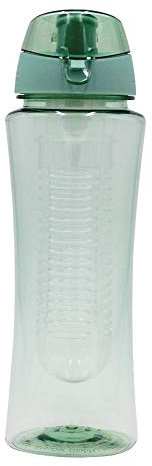 Steuber Trinkflasche Flavour 700ml mintgrün mit Filtereinsatz, für Sport & Freizeit, Schraubverschluss mit Dichtungsring, Tragelasche