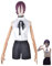 JOJO STYLE Cosplay Costume Anime Chainsaw Man Reze, Cosplay Costume Halloween Carnival Costume Props for Adults Including Shirt + Shorts + Bow Tie + Neck Accessories + Socks+Wig,White,M