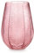 AmeliaHome Vase 18,5x25,5 cm Dekovase Tischvase aus Glas Dekoration Vitoria Puderrosa
