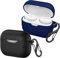 easyBee Hülle 2er-Pack Kompatibel mit JBL Tune 130 NC TWS, mit 2 Karabiner, Flüssiges Silikon Case Ultradünn Stoßfest Schutzhülle Bluetooth Kopfhörer Tasche - Schwarz und Blau