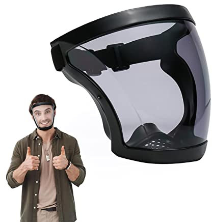 JIAHUA Vollgesichtsschutz Maske, Face Shield Protection Anti-Fog Gesichtsvisier Super-Schutz-Gesichtsschild Anti-Staub-Vollgesichtsschutz, Tröpfchen-Spritzschutz Transparente Abdeckung Bestes