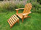 Promadino Set Deckchair mit Fußablage, honigbraun lackiert