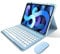 kaitesi iPad 9th 8th 7th Generation Keyboard Case with Mouse,iPad Air 3/iPad Pro 10.5 Detachable Bluetooth Keyboard Pencil Holder Slim Leather Smart Cover (Blue)