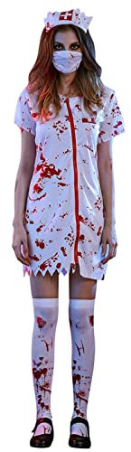 Kostüme Für Erwachsene Für Frauen Cosplay Halloween Bloody Costume Dress Outfit Cosplay Dress Up für Frauen Deku Cosplay Kostüm Schuhe (White, XL)