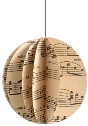 renna deluxe NOTENKUGEL Weihnachtskugel aus Vintage Noten, Notenpapier, Hygge, Scandi, Stil | Handmade in Deutschland