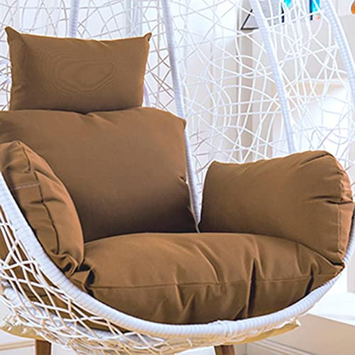 JORAsa Kissen für Egg Chair Swing, Outdoor-Hängesesselkissen Flauschig, Wasserdichter Ersatzbezug für Hängesesselkissen, Hängesesselkissen mit Kopfstütze und Armlehnen Taupe HGTRH