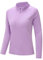donhobo T-Shirt Damen Sportshirt Langarm Sommer Laufshirt Atmungsaktiv Leicht Yoga Fitness Shirts Schnelle Trockene Funktionsshirt (Helllila, XL)