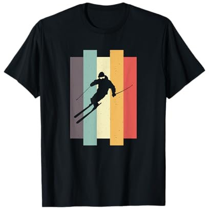 Skifahrer Skiing Après Ski Retro T-Shirt