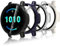 Bigqin 4 Pièces Coque Compatible avec Garmin Vivoactive 5, Coque Rigide en PC avec Protecteur d'écran, Coque HD avec Verre Trempé - Transparent, Noir,Blanc,Bleu