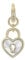 Amor Charm 925 Sterling Silber, Damen, Charms, mit Zirkonia synth., Silber, Gold, Kommt in Schmuck Geschenk Box