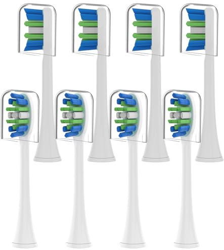 8er AYAITEE Ersatzbürsten Kompatibel mit Philips Sonicare Elektrische Zahnbürste, Aufsteckbürsten Passend für 9000 4300 5100, Standard Bürstenköpfe