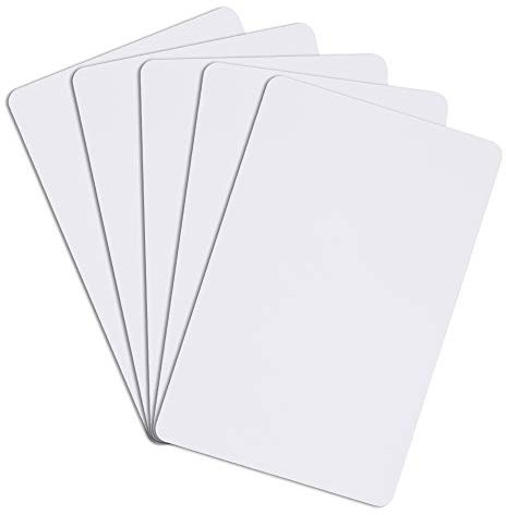 KurDunly RFID-Karte, intelligent, 13,56 MHz, lesbar, wiederbeschreibbar, UID, wechselbar, PVC-Material, 1K IC Card Clone Block 0 Sektor 0 weiß (Pack of 100)
