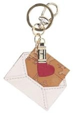 Alviero Martini Schlüsselanhänger Briefumschlag LM PM64 8620 Farbe Weiß Cott 0912, Weiß, M