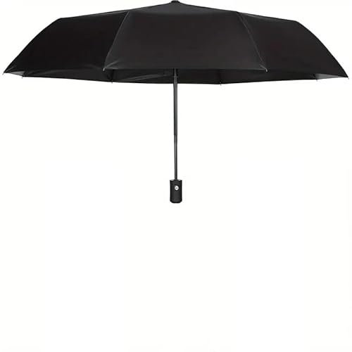 Windproof Travel Umbrella – Compact, Lightweight & Strong | Durable & Portable Rain Umbrella with Vent for Wind Resistance | Premium Grip, Fits in Car & Backpack – Black, One Size