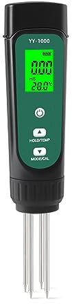 Feuchtigkeitsmesser Digitales YY-1000 Boden-EC-Messgerät, Temperatur-Feuchtigkeits-Leitfähigkeitstester for Garten, Topfwasser, landwirtschaftliche Bepflanzung Schützen Sie Ihre Arbeitsfläche