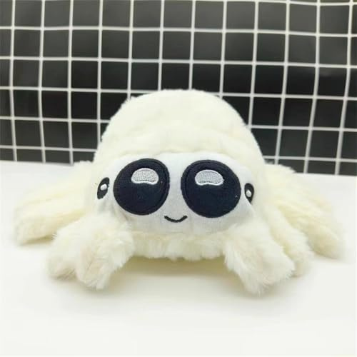 Uixxducc Spinne Stofftier Spinnen Plüschtier Niedlicher Spinnen, Cartoon Spinnen Kuscheltiere Geschenk für Für Kinder Geburtstage Und Besondere (Weiß)
