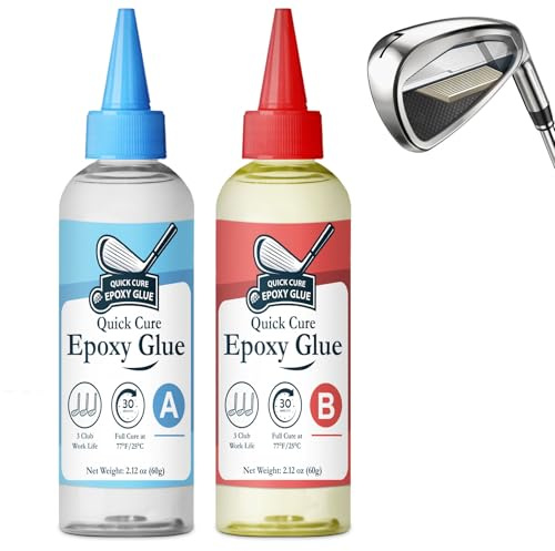 INNOVAYOU Mazze da golf epossidiche da 120 ml, a rapida polimerizzazione, trasparente, durevole, epossidico per riparare tutte le mazze da golf, teste di golf, driver, putter e ferri da stiro