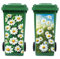 Peacoblue Wheelie Bin Stickers 2 Sheets Daisy and Butterfly Sticky Dustbin Stickers, 38x82cm Waterproof Self Adhesive Large Decal for Bins, Driveway, Garden, Outdoor, Indoor Decoration