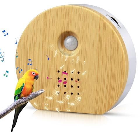 Fresum Bird Chirping Box with Motion Sensor and Wall Mount, Rechargeable Bird Singing Natural Sound Box, Bird Chirping Relaxing Bird Singing & Forest Source