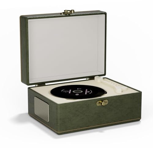 Yintiny Portable CD Player with Bluetooth, Wireless Remote, Leather Casing