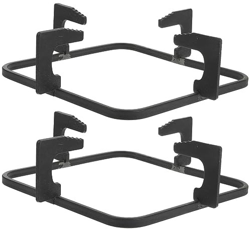 Support de Poêle en Fonte Noir Antidérapant 2 Pièces pour Wok | Cuisine et Camping, Nettoyage Facile, Accessoire pour Cuisinière à Gaz