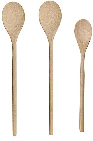 Lot de 3 assiettes à dîner en bois dur naturel (kaki, taille unique)