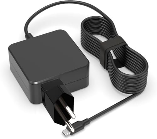Guy-Tech Adattatore da 65 W tipo C AC/DC compatibile con Asus Chromebook Flip CX5 CX5500 Laptop Alimentatore di rete + spina EU