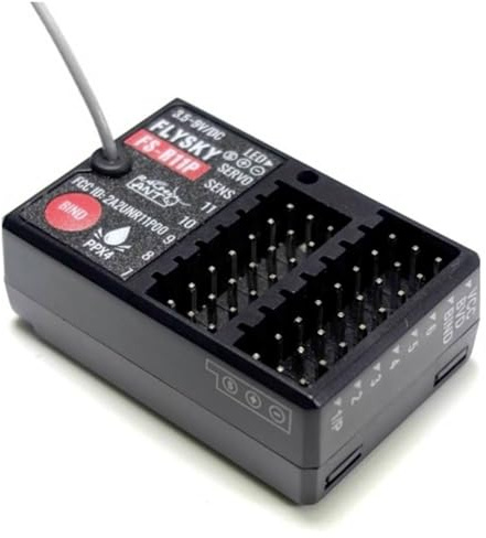 Flysky FS-R11P Empfänger 11CH ANT Empfänger PWM/PPM/S.Bus/i‑Bus | ANT-Protokoll, 11-K 4096-Schritt PWM/PPM/S.BUS/i‑BUS Smart Failsafe: Hold or Preset