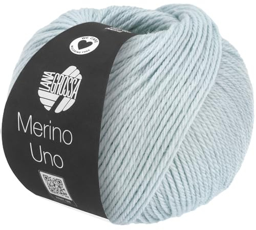 LANA GROSSA Merino Uno | Klassische Merinowolle mit Superwash-Ausrüstung | Handstrickgarn aus 100% Schurwolle (Merino) | 50g Wolle zum Stricken & Häkeln | 125m Garn Blasslila - 87