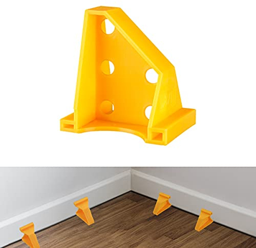 40-teiliges verbessertes Abstandshalter-Set mit 0.63cm 1/4 Zoll und 0.85cm 1/3 ZollAbstand Werkzeug zur Verlegung von Holzböden für Laminat- und Vinyldielen (40 Stück gelb))