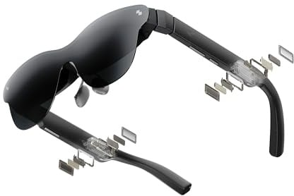 RayNeo Air 4 Pro Lunettes AR/XR, Écran HDR10, Puce Vision 4000, Cinéma Virtuel 201 Pouces, Audio par Bang & Olufsen, Lunettes 3D Films & Jeux pour iPhone 17,16,15/Android/Switch 2/Mac/Steam Deck/PS4/5