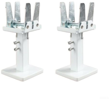 Lot de 2 supports de pied fixes réglables en acier pour radiateur - Hauteur réglable de 14 à 21 cm - Pour un support de radiateur stable