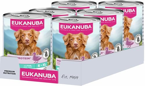 Eukanuba Mono-Protein Ente Nassfutter für ausgewachsene Hunde, 6 x 400 g