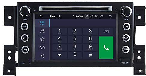 Roverone Octa Core Android Sistema 7 Pulgadas Doble DIN Autoradio GPS para Suzuki Grand Vitara GV 2005 + con Sistema de navegación Radio estéreo DVD Bluetooth SD USB Espejo Enlace Pantalla táctil